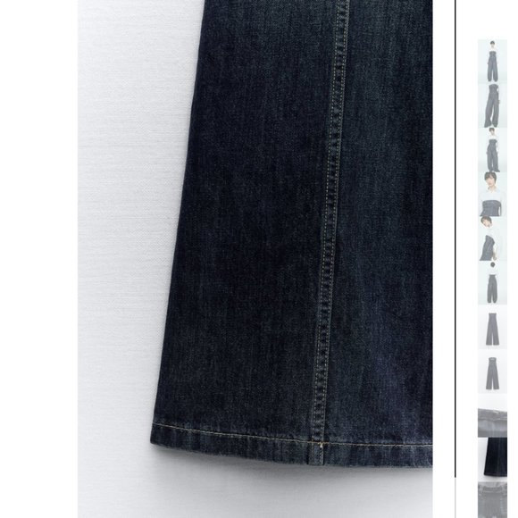 NWT ZARA STRAPLESS TRF DENIM DRESS - Picture 9 of 10